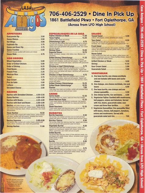 casaamigosaz menu|Order Casa Amigos